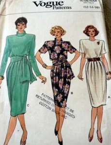 *LOVELY VTG 1980s DRESS VOGUE Sewing Pattern 12-14-16 - Bild 1 von 1