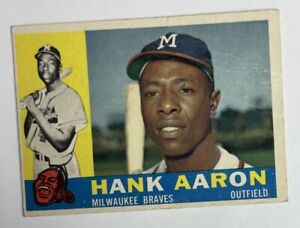 1960 Topps Baseball Hank Aaron #300 (Crease)