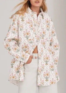 NWT $248 Favorite Daughter x Anthropologie Floral Print S Button Blouse / Jacket - Picture 1 of 18
