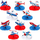 10 Pcs Airplane Honeycomb Centerpieces Airplane Party Supplies 3D Airplane Table