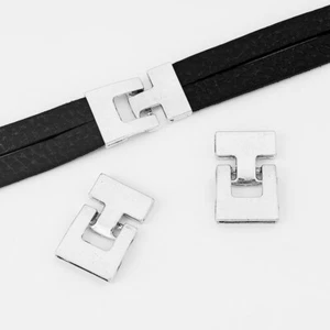 3 Sets Antique Silver T-Bar Hook Clasp For 5mm 10mm 20mm Flat Leather Bracelet - Picture 1 of 5