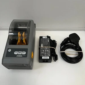 Zebra ZD410 Label Printer 2" Direct Thermal 203dpi USB + Cables Power Supply - Photo 1/1