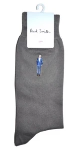 Paul Smith Brodé Paul Gris Chaussettes Tout Neuf - Imagen 1 de 2