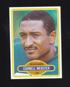 1980 Topps Cornell Webster #118 Seattle Seahawks - Picture 1 of 2