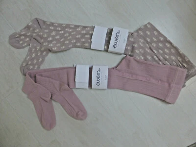 ewers Strumpfhose, wildrose uni oder hellrosa mit Blumen mit leichter Rippe. NEU - Bild 1 von 4