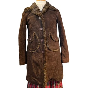 Vintage 90er 00er Wilsons Leder Wildleder Penny Lane Mantel Gr. S braun Western 70s - Bild 1 von 14