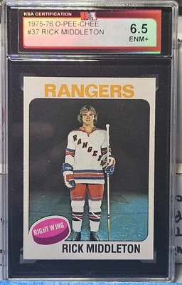 75-76 O-Pee-Chee Rick Middleton KSA 6. 5 🚨🚨🚨 New York Rangers  - Image 1 of 2