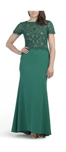 Tadashi Shoji Lace Covered Gown - Picture 1 of 2