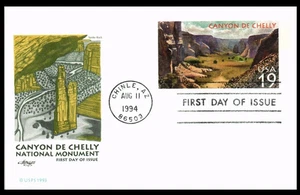 CANYON DE CHELLY MONUMENT CHINLE ARIZONA ARTMASTER CACHET FIRST DAY CARD UNADDR - Picture 1 of 2