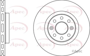 2 X APEC RED FRONT AXLE BRAKE DISCS SET BRAKING DISCS PAIR OE QUALITY DSK2998 - Picture 1 of 4