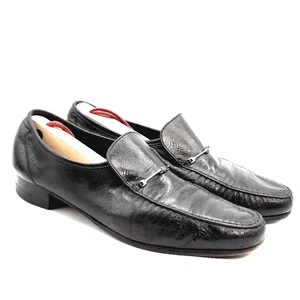 Florsheim Royal Imperial Mens Black Leather Horsebit Loafers Shoes Size 9.5B - Picture 1 of 9