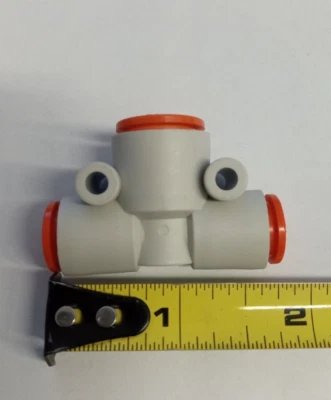 SMC KQ2T11-13A 3/8"x3/8"x1/2" Push-to-Connect Fitting Union Tee ** 10-pack** - Image 1 of 3