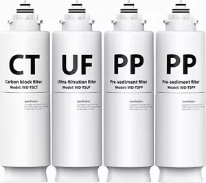 Waterdrop Undersink Replacement Water Filter Compo Pack, 2PP+CT+UF - Picture 1 of 6