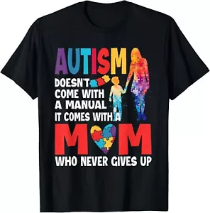 Autism Awareness 2025 Doesn't come with a manual Autism Mom T-Shirt S-5XL - Picture 1 of 5