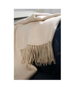 Plaid Coperta 100% puro Cashmere con frange 120x160 cm - Giselle 2 - Foto 1 di 3