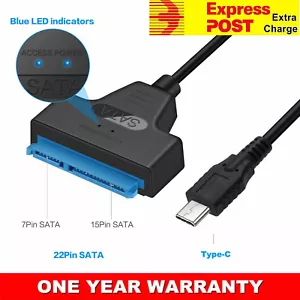 USB Type C to SATA III Converter Adapter Cable for 2.5-inch Hard Drive HDD SSD - Picture 1 of 5