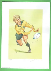 #T106.  FIVE SIGNED  RUGBY UNION CARICATURE  PRINTS - Bild 1 von 5