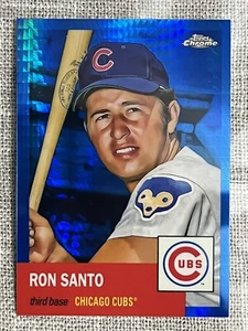 2022 Topps Chrome Platinum Blue Prism Ron Santo  #264 Cubs - Picture 1 of 2