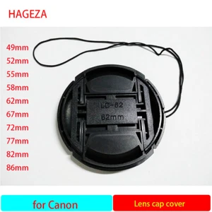 2PCS 49 52 55 58 62 67 72 77 82 86 mm Front Lens Caps Cover for Canon With Logo - Picture 1 of 3