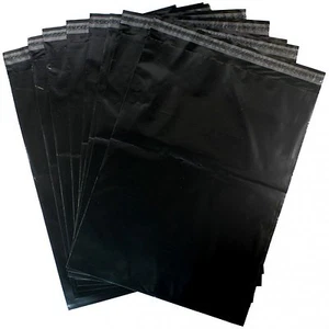 Black coloured plastic poly mailing bags postage postal protective packaging - Picture 1 of 3