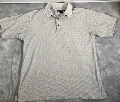 Polo de golf John Henry beige mediano manga corta para hombre Foto 1 de 4