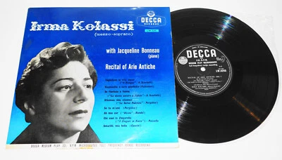 Irma Kolassi Jacqueline Bonneau - Recital Of Arie Antiche 1956 UK Decca 10" Mono - Image 1 of 4
