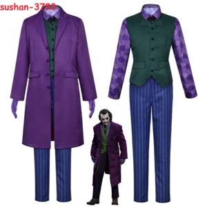 The Dark Knight Batman Cosplay Costume Full Set Joker Halloween Suit Party Gift - Picture 1 of 15