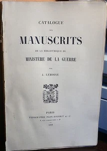 Handschriftenkatalog der Bibliothek des Kriegsministeriums 1910 - Bild 1 von 1