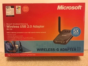 Microsoft MN-710 Wireless G USB 2.0 Adapter X10-25632-02 - Factory Sealed Box - Picture 1 of 4