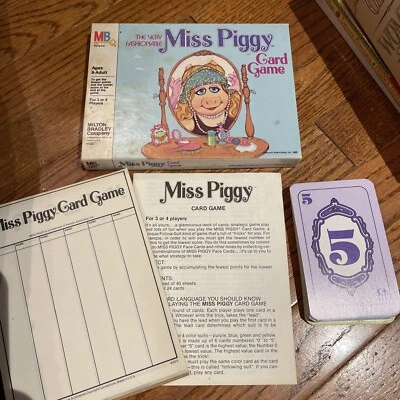 Vintage The Very Fashionable MISS PIGGY CARD GAME Milton Bradley 1980 - Image 1 of 4