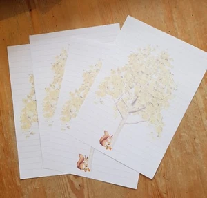 The Tree Squirrel Letter Writing Paper & Envelopes Stationery Set 8+4 - Picture 1 of 4