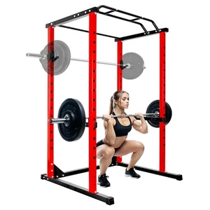 Power Rack Power Cage, Multi-Functional squat Rack with J-Hooks & Dip Handles - Picture 1 of 7
