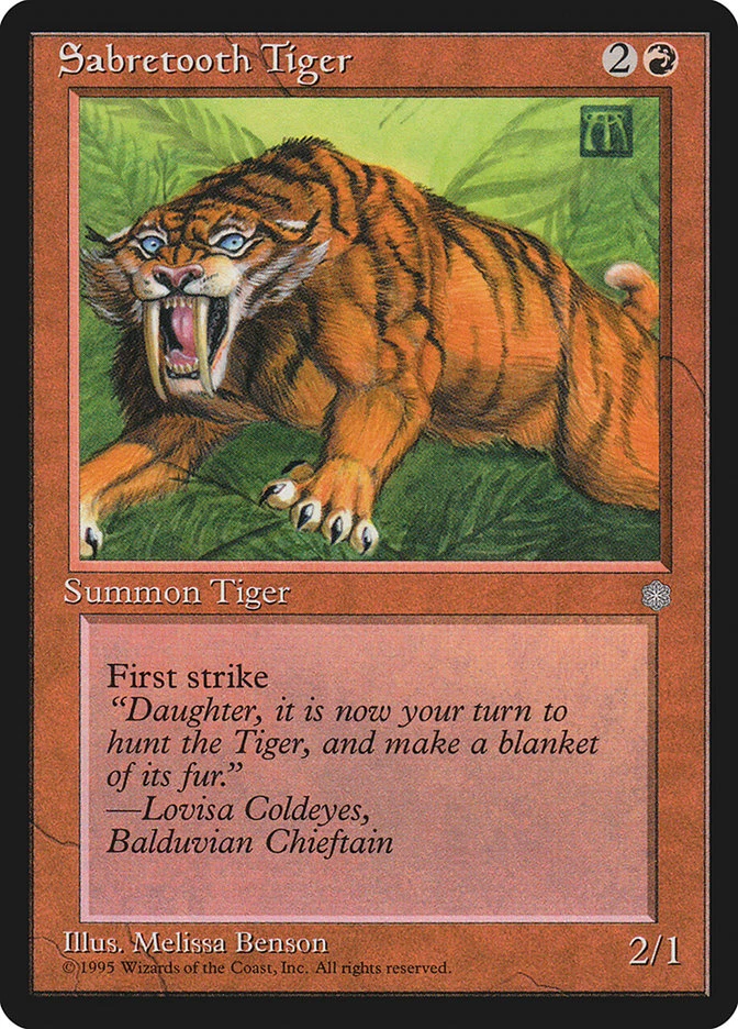 Magic the Gathering (mtg): ICE: Sabretooth Tiger  (x 4) - Image 1 of 1