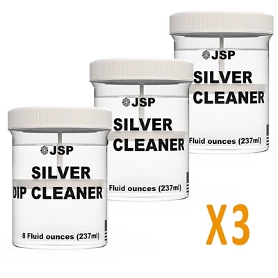 3x JSP Silver Dip Jewellery Cleaner Tarnish Removal for Silver - Damage Free - Image 1 of 2