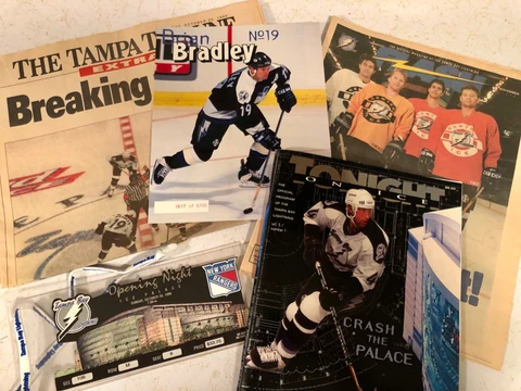 Tampa Bay Lightning Hockey ICE Palace Opening Game 1996 Ticket, Program & more Cover
