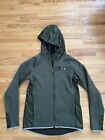 Under Armour Woman’s Hoodie Forest Green Size Medium Zip Up Cold Gear