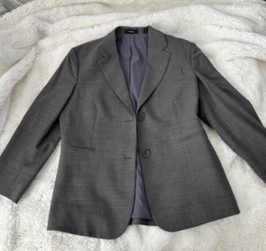 Theory Damen grau Wollmischung gefüttert Blazer Jacke, Größe 10 - Bild 1 von 6