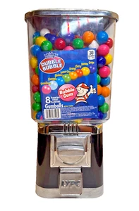 Vintage LYPC Pro-Line Double Bubble Gumball Machine NO KEY, Coins Still Inside - Picture 1 of 12