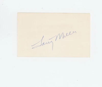Larry Miller 1965 New York Mets signed 3x5 index card JSA - Image 1 of 2