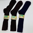 Vintage Kmart Ribbed Cotton Socks Mens Crew Lot 3 Brown Blue NOS