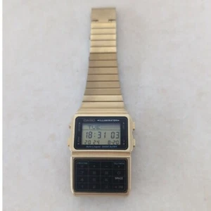 CASIO DBC-611G-1DF DBC611G DATABANK VINTAGE SERIES GOLD DIGITAL WATCH From Japan - Picture 1 of 5