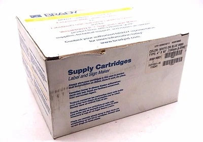 NEW BRADY 64821 SUPPLY CARTRIDGE WHITE ON BLUE B580 - Image 1 of 3
