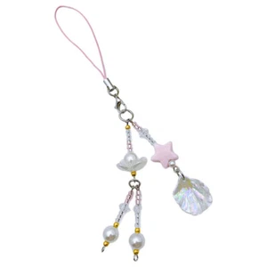 Phone Charm Shell Beaded Phone Charm Chain Cellphone Lanyard Strap Charm Chain - Photo 1/12