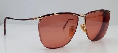 Gafas de sol vintage Tura 415 doradas borgoña ovaladas media borde de metal Japón SOLO MARCOS Foto 1 de 4