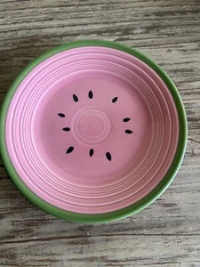 Fiesta Betty Crocker Exclusive Pink Watermelon 9” Luncheon Plate, Made in USA - Picture 1 of 2