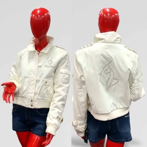 Damen Baby Phat Vintage Dirty White | Gold Jacke Neu mit Etikett - Bild 1 von 7