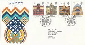 (131963) Architettura EUROPA GB RM FDC Glasgow 1990 - Foto 1 di 1