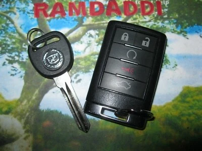 Nice 100% OEM GM 08/13 CADILLAC CTS DTS 20998255 Fob REMOTE Transmitter & +Key - Image 1 of 4