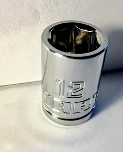 Hart  12 mm x 3/8"  Standard Socket  Chrome  6 Pt Free USA Shipping - Picture 1 of 3
