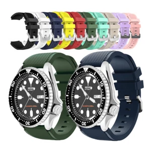 22mm Uhrenarmband für Seiko Taucheruhr weiches robustes Silikon Schnellverschlussband - Bild 1 von 18